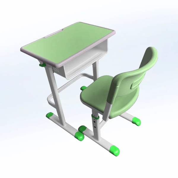 Industrial Style Plastic Classroom Furniture Single