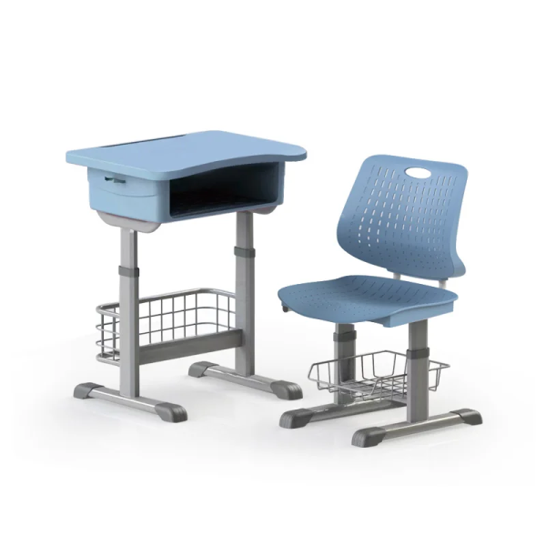 Ventilated Adjustable School Desk And Chair