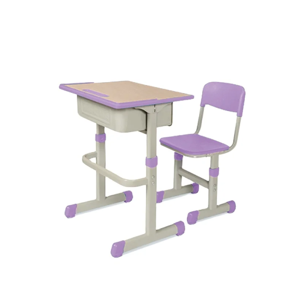 Single Seat School Desk Chair Combo